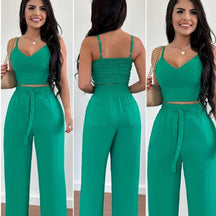 Macacão Feminino Pantalona com Alças Finas – Estilo e Conforto