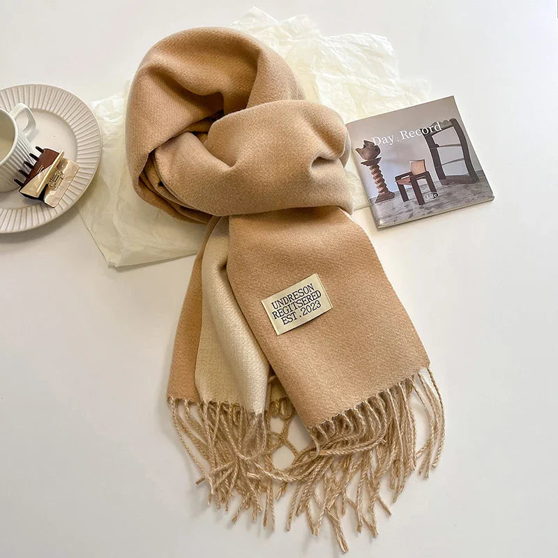 Cachecol Feminino Dupla Face de Inverno em Cashmere Tricot Premium – Le Vie