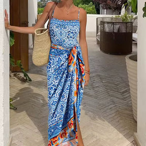 Maiô uma peça com saída de praia