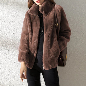 Mole de Lã Dupla Face Feminina com Gola Alta - Quente e Versátil - Outono/Inverno - Le Vie