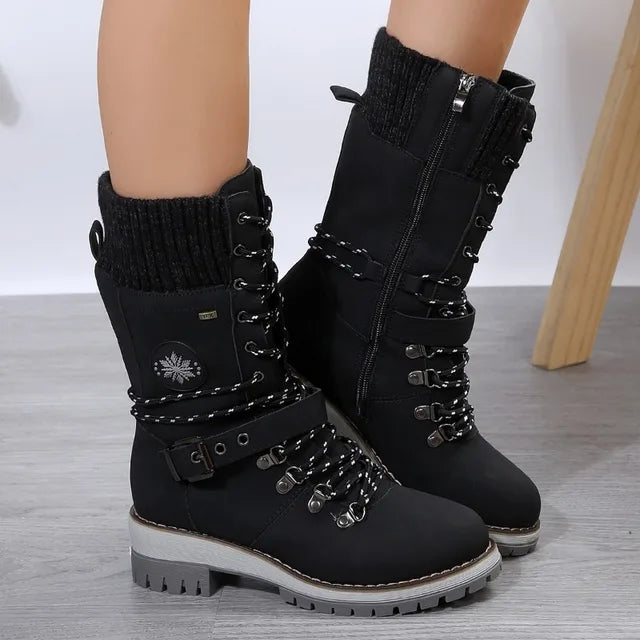 Bota Feminina Cano Médio com Forro Térmico em Material Sintético – Le Vie