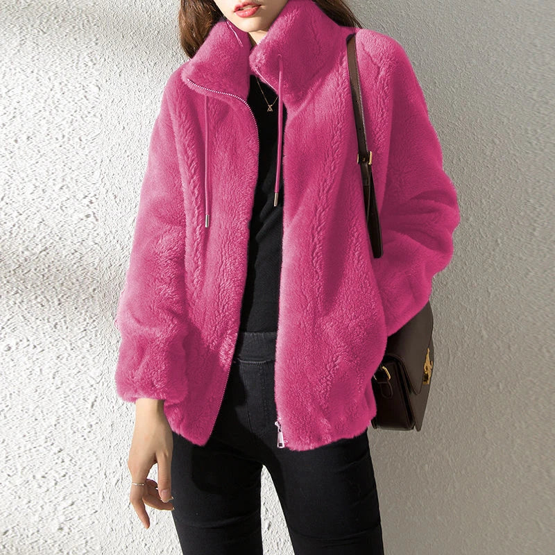 Mole de Lã Dupla Face Feminina com Gola Alta - Quente e Versátil - Outono/Inverno - Le Vie