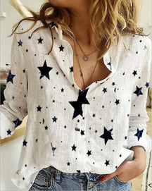 Blusa Feminina Vintage de Manga Longa em Linho e Algodão Premium para Primavera e Outono – Le Vie