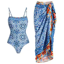 Maiô uma peça com saída de praia