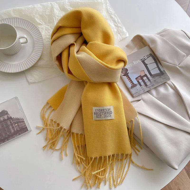 Cachecol Feminino Dupla Face de Inverno em Cashmere Tricot Premium – Le Vie