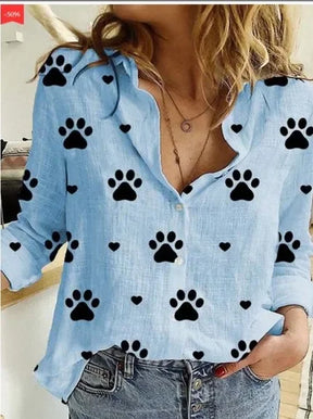 Blusa Feminina Vintage de Manga Longa em Linho e Algodão Premium para Primavera e Outono – Le Vie