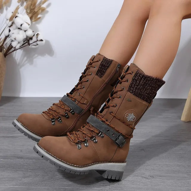 Bota Feminina Cano Médio com Forro Térmico em Material Sintético – Le Vie