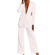 Conjunto Feminino 2 Peças Blazer com Botões e Calça Wide Leg em Alfaiataria Premium Define – Le Vie